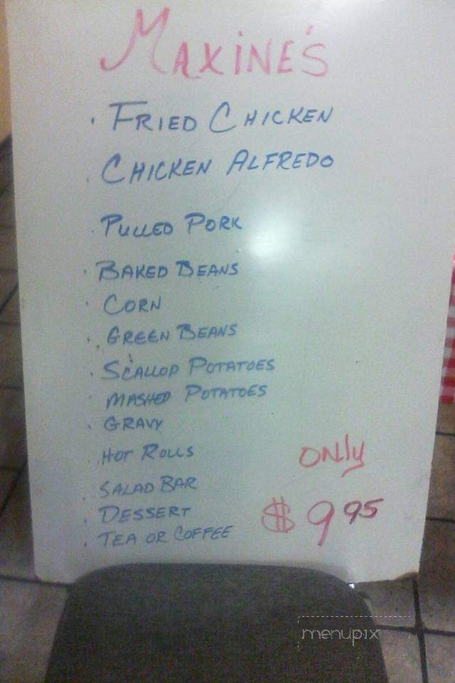 Maxine's Restaurant - Warsaw, MO menu_pic