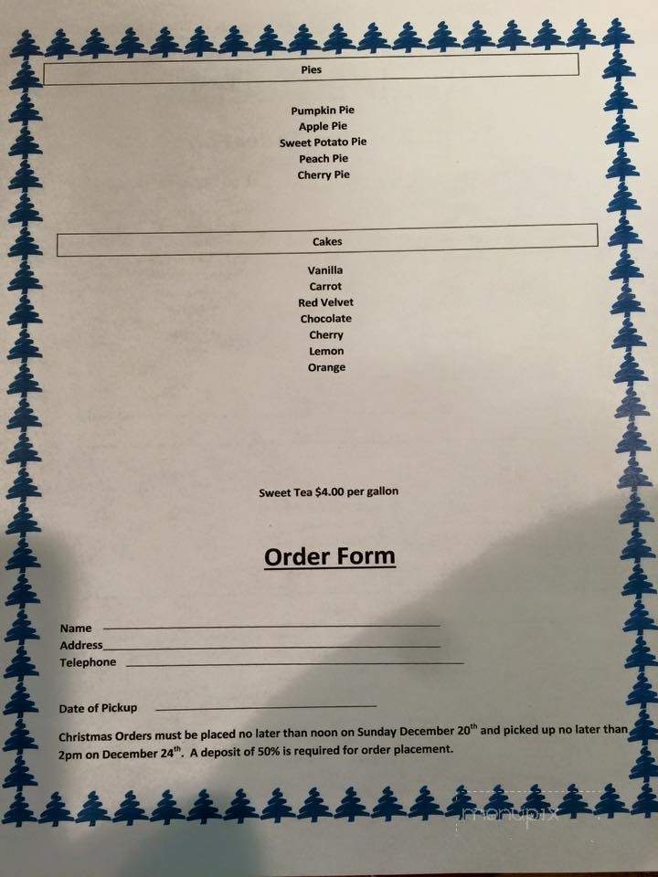 Regina Dean's - Amory, MS menu_pic