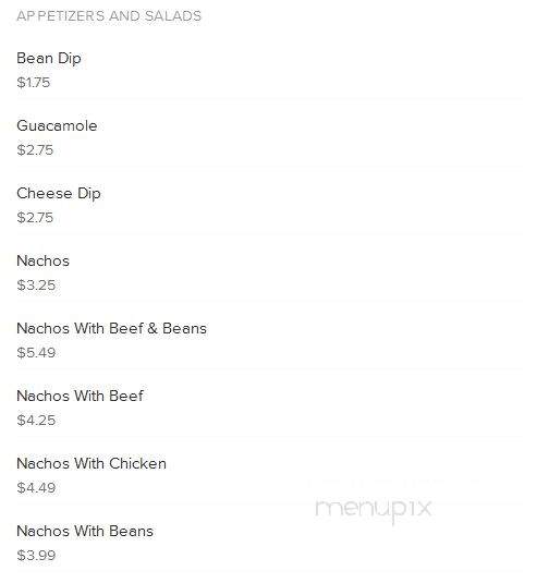 El Rodeo - Louisville, MS menu_pic