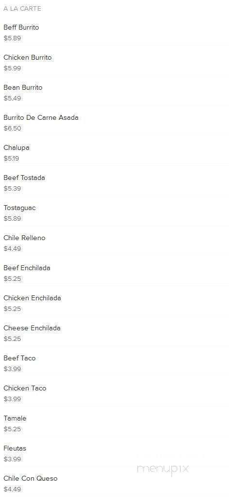 El Rodeo - Louisville, MS menu_pic