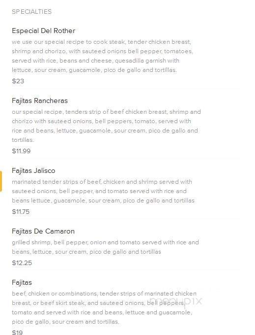 El Rodeo - Louisville, MS menu_pic