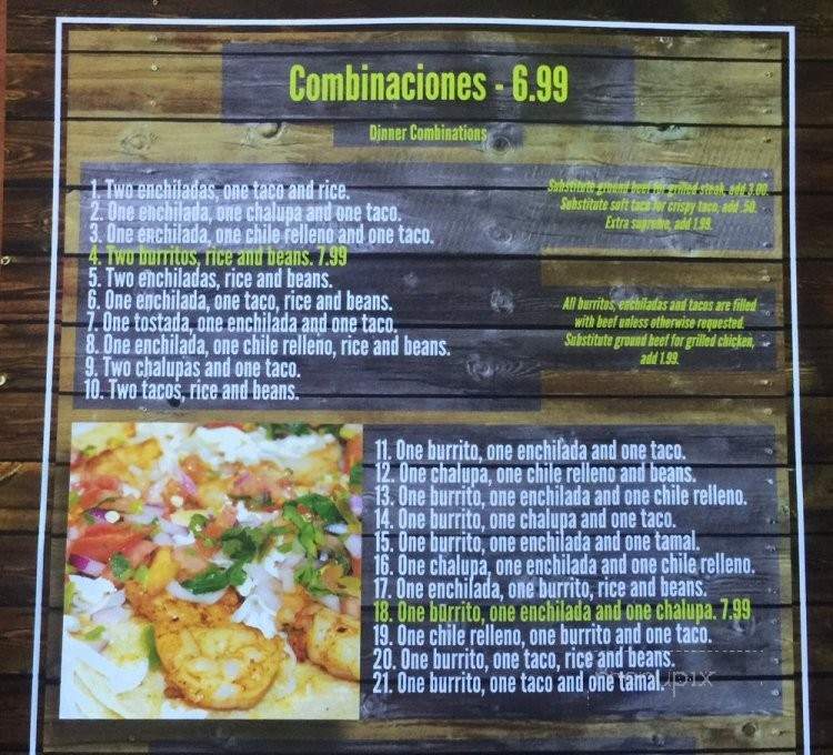 Pueblo Grill - Ball Ground, GA menu_pic