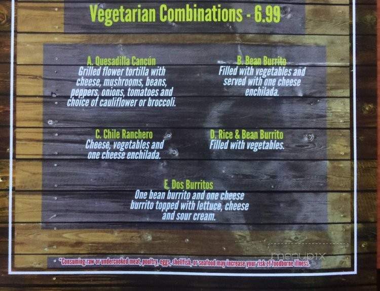 Pueblo Grill - Ball Ground, GA menu_pic