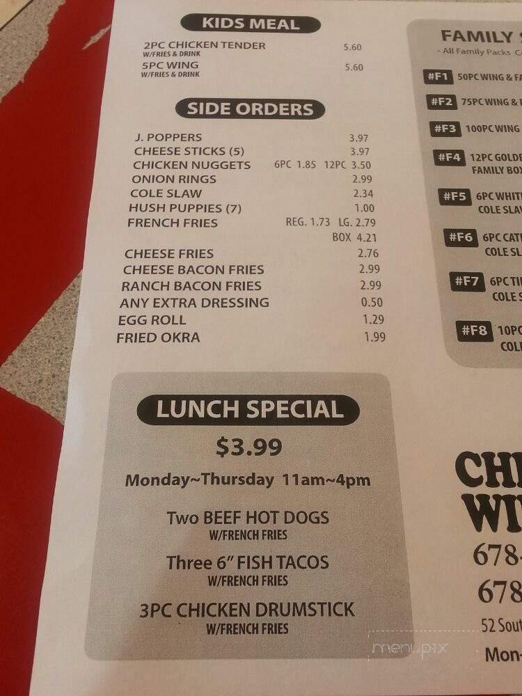 China Wing 101 - Porterdale, GA menu_pic