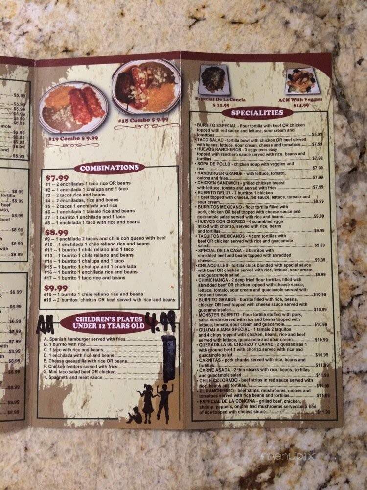 Dos Hermanos II - Fairmont, WV menu_pic