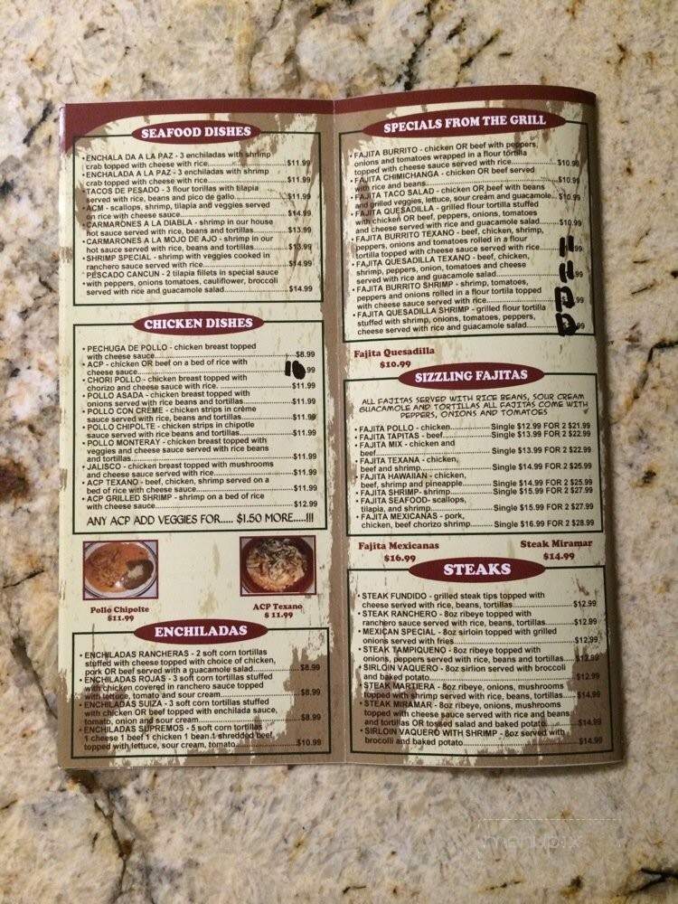 Dos Hermanos II - Fairmont, WV menu_pic