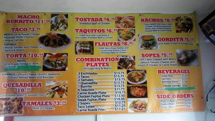La Mexicana - Crosby, ND menu_pic