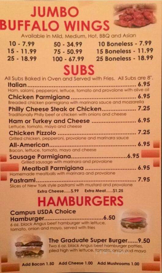 Campus Pizzeria - Shelby, NC menu_pic