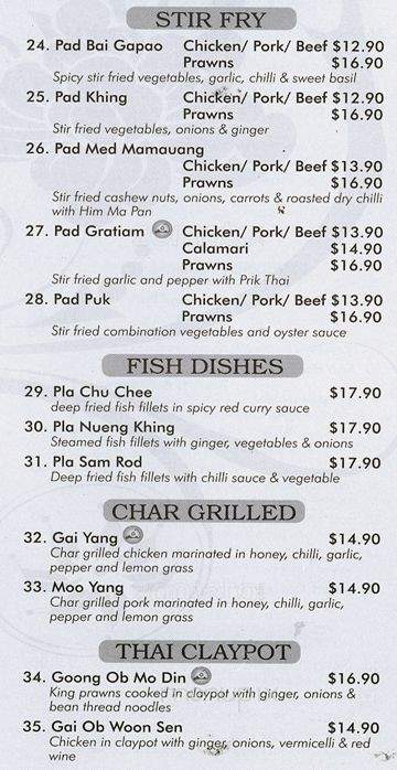 Lai Thai - Salisbury, NC menu_pic