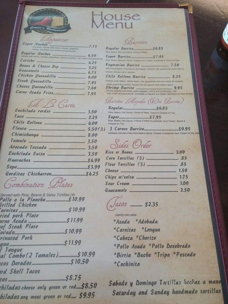 Cotija's Mexican Restaurant - Cotati, CA menu_pic