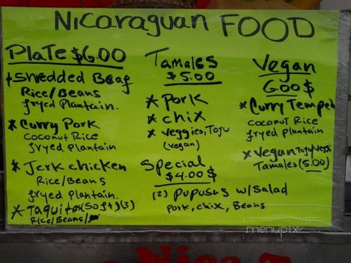 Fritanga Nica Tamales - Arcata, CA menu_pic