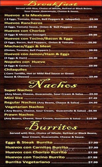 Taqueria Maria - Napa, CA menu_pic