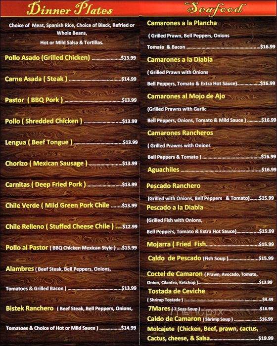 Taqueria Maria - Napa, CA menu_pic