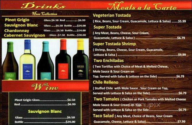 Taqueria Maria - Napa, CA menu_pic
