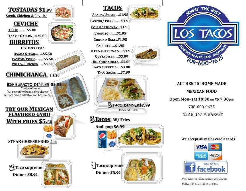 Los Tacos - Harvey, IL menu_pic