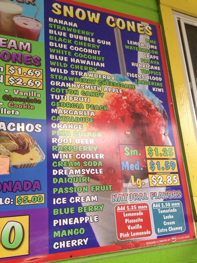 /250758609/El-Regio-Snow-Cone-Menu-Houston-TX - Houston, TX