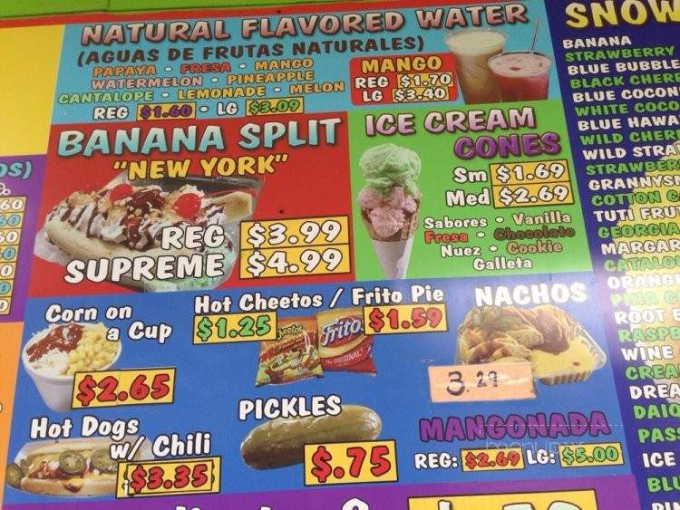 /250758609/El-Regio-Snow-Cone-Menu-Houston-TX - Houston, TX