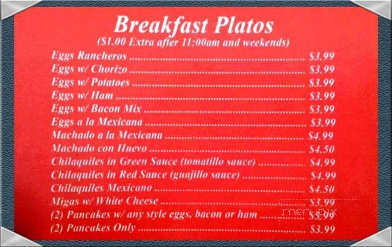 Los Dos Hermanos Mexican Restaurant - Houston, TX menu_pic