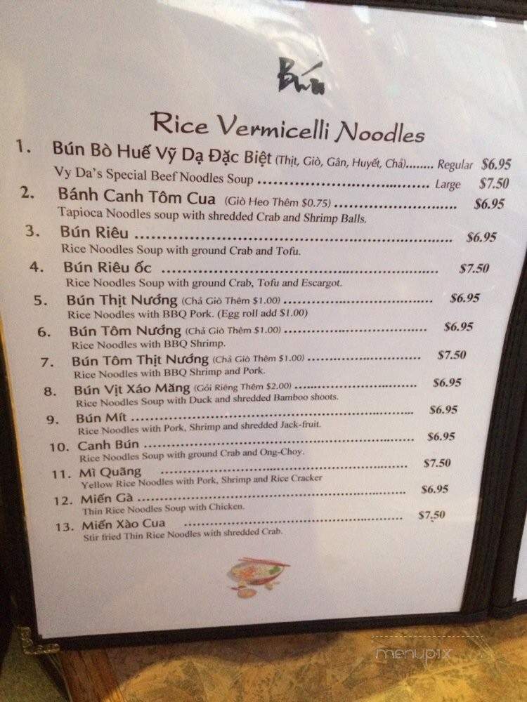 Quan Vy Da - Westminster, CA menu_pic
