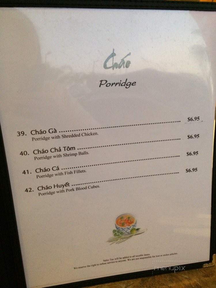Quan Vy Da - Westminster, CA menu_pic