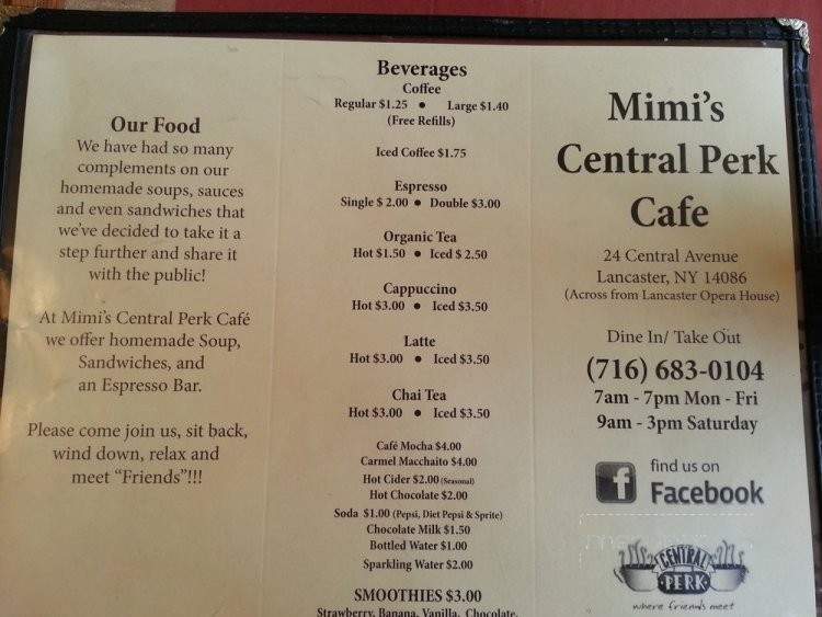 /250966185/Mimis-Central-Perk-Cafe-Lancaster-NY - Lancaster, NY