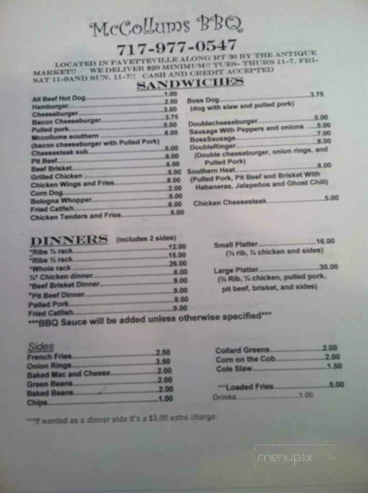 /250368234/McCollums-BBQ-1-Fayetteville-PA - Fayetteville, PA