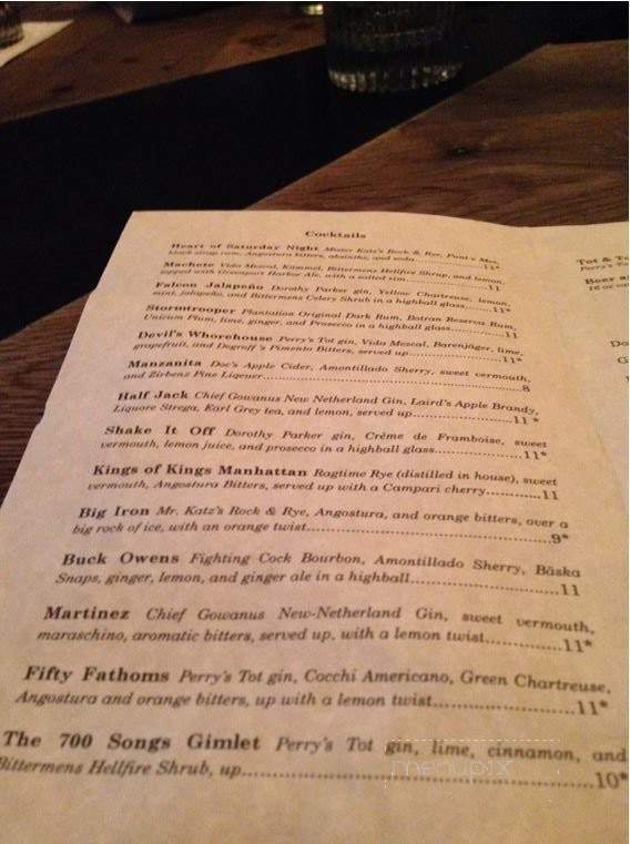 The Shanty Bar - Brooklyn, NY menu_pic