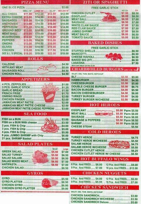 Dee & L's Pizza Plus - South Ozone Park, NY menu_pic