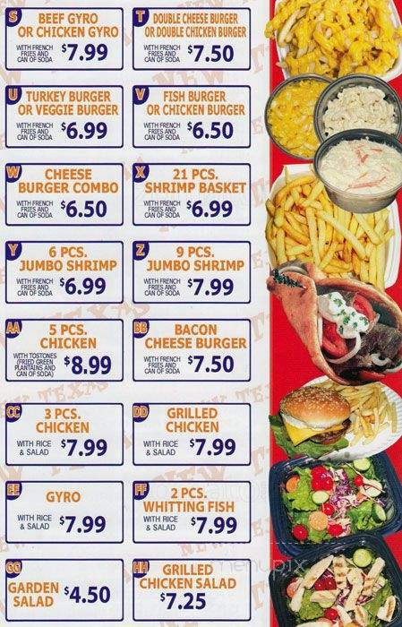 New Texas Fried Chicken - Brooklyn, NY menu_pic