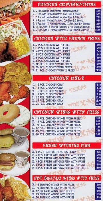 New Texas Fried Chicken - Brooklyn, NY menu_pic