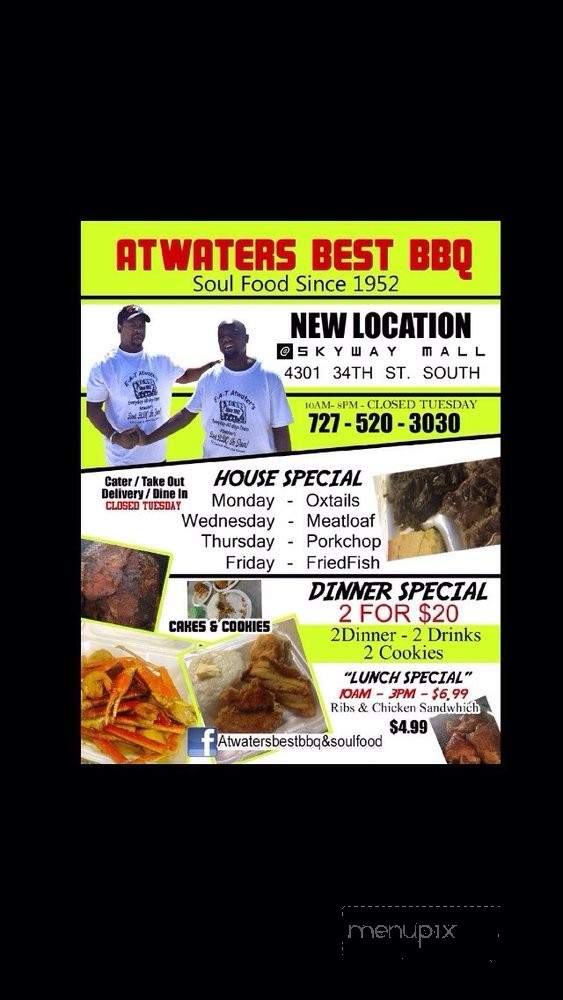 Atwaters Best Bbq & Soul Food - Saint Petersburg, FL menu_pic