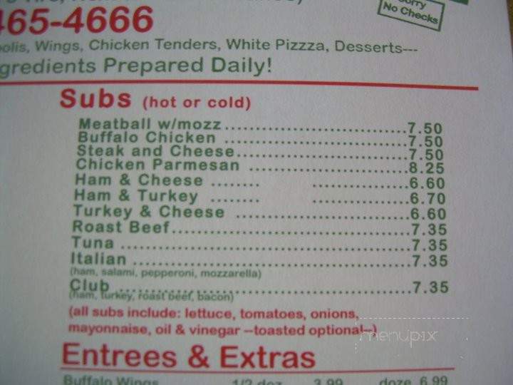 La Bella Pizzeria - Portsmouth, VA menu_pic