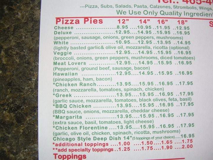 La Bella Pizzeria - Portsmouth, VA menu_pic