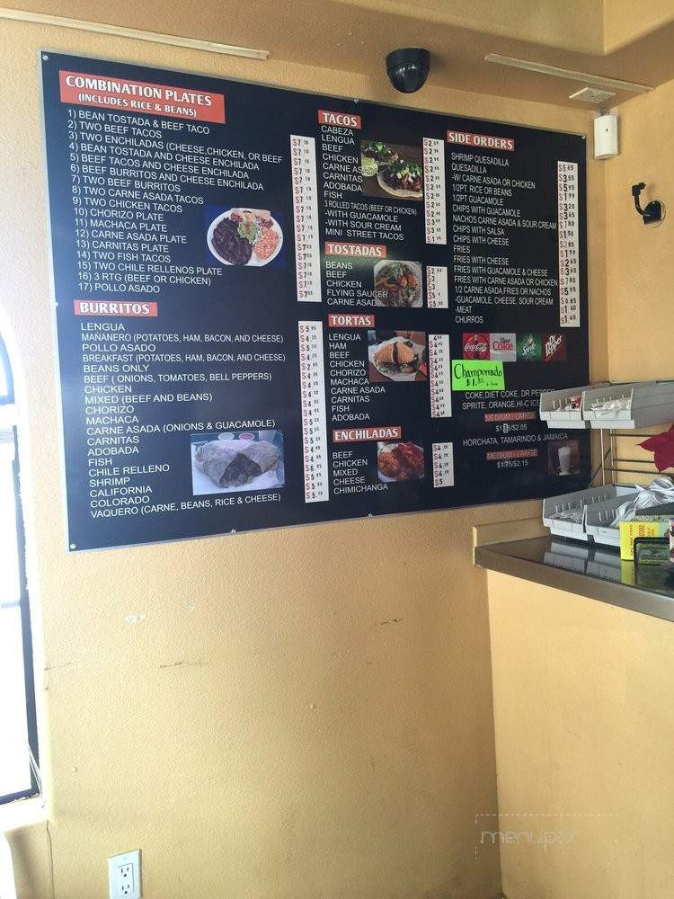 Menu Of Alibiertos Mexican Food In Apple Valley Ca 92307