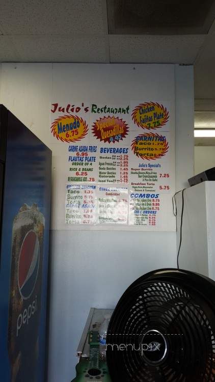 Julio's Restaurant - El Centro, CA menu_pic