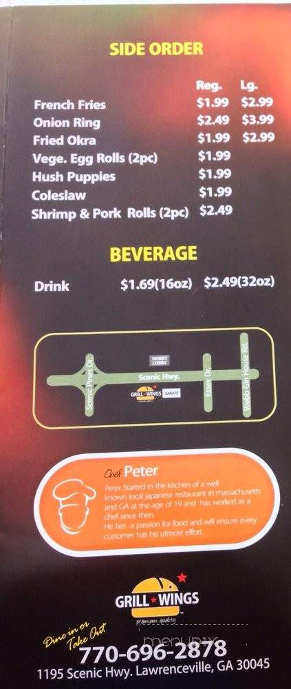 Grill & Wings - Lawrenceville, GA menu_pic