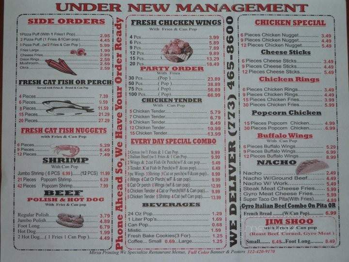 Sizzlers Grill - Chicago, IL menu_pic