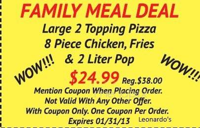 Leonardo's Pizza - Chicago, IL menu_pic