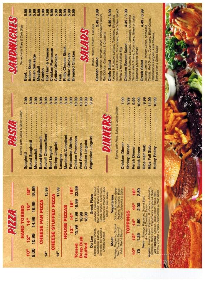Leonardo's Pizza - Chicago, IL menu_pic