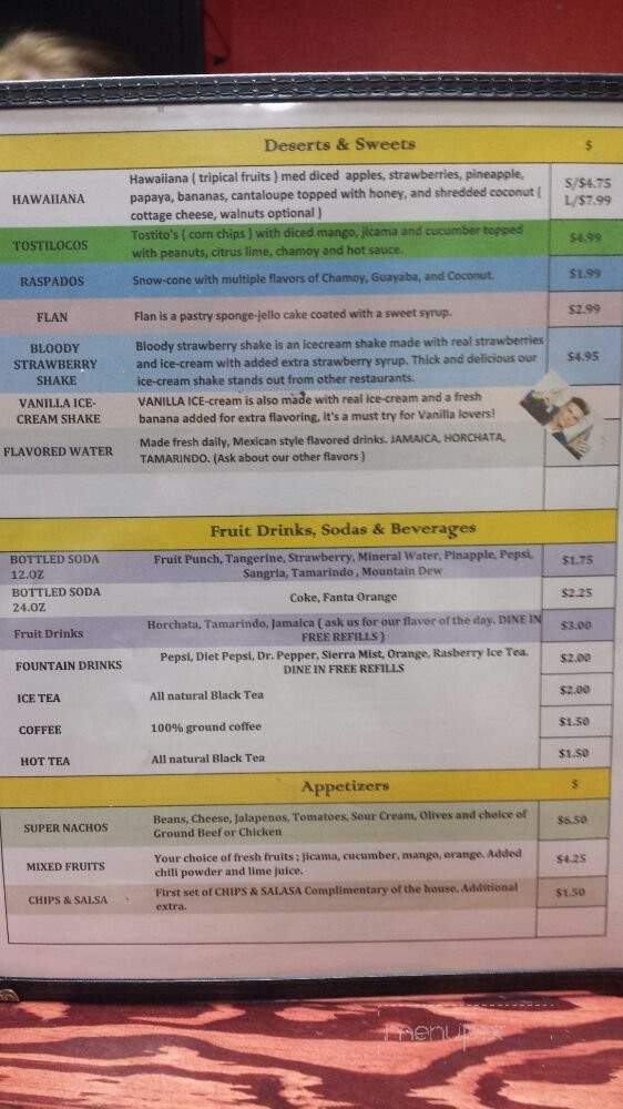 Las Palmas - Fernley, NV menu_pic
