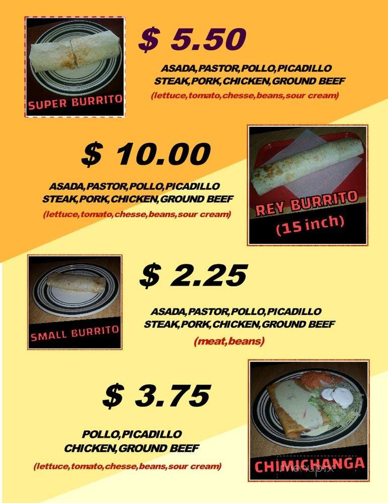 EL REY Mexican Restaurant - Topeka, KS menu_pic