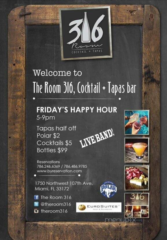 The Room 316 - Miami, FL menu_pic