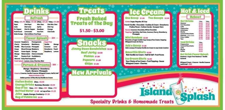 Island Splash - Pleasant View, UT menu_pic