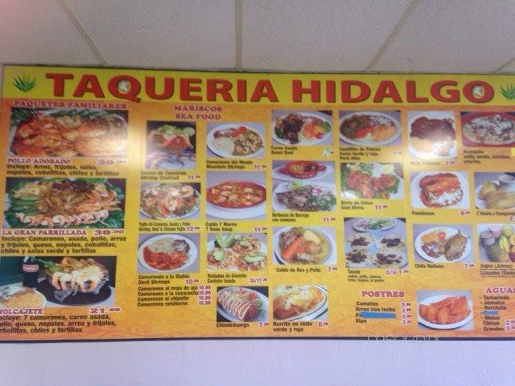 Taqueria Hidalgo - South Salt Lake, UT menu_pic