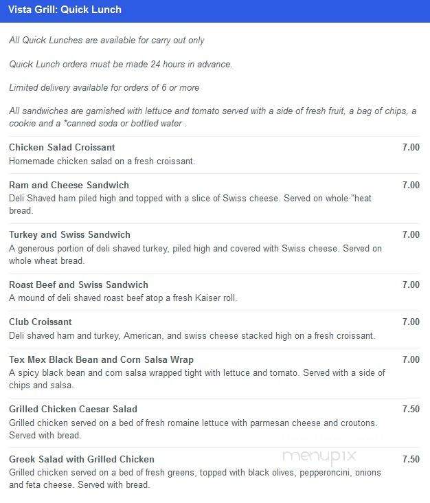 Vistagrill - Columbia, SC menu_pic