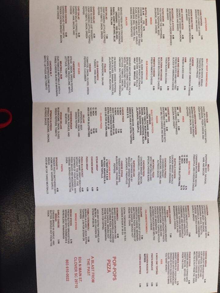 Pop Pop's Pizza and Grinders - Clover, SC menu_pic