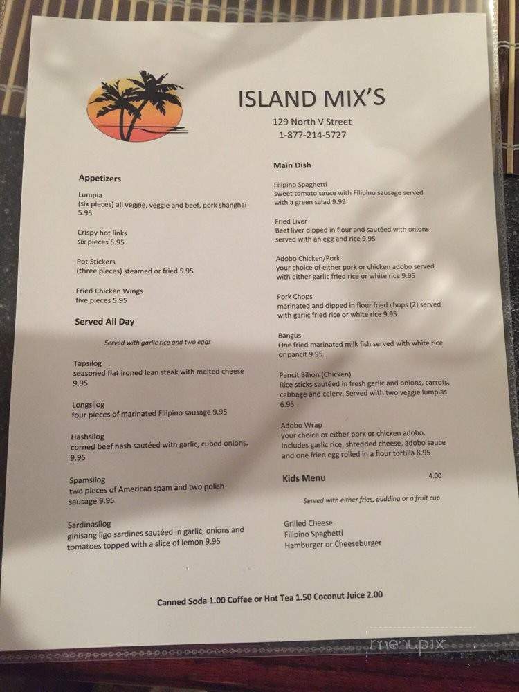Island Mix's - Lompoc, CA menu_pic