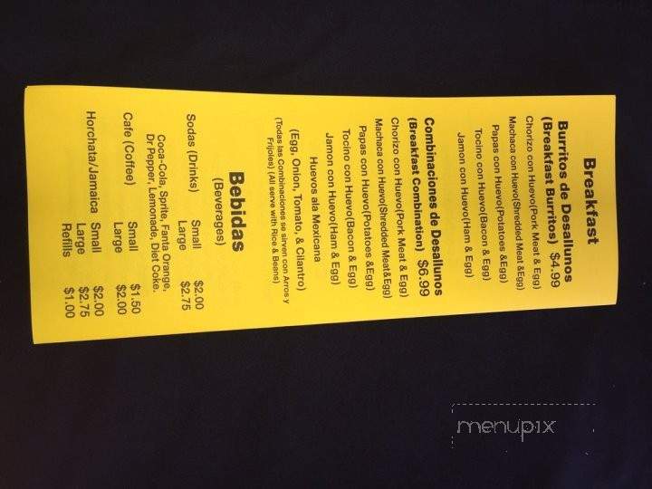 Francisco's Mexican Food - Oxnard, CA menu_pic