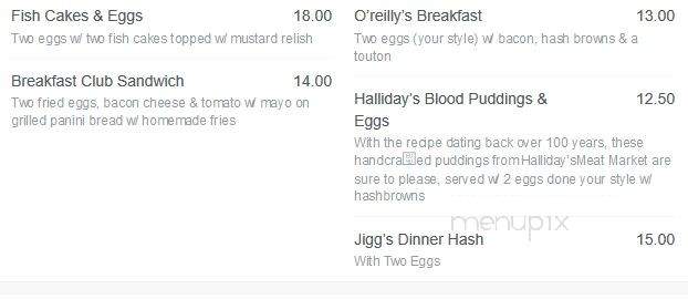 O'Reilly's Pub - Lubbock, TX menu_pic