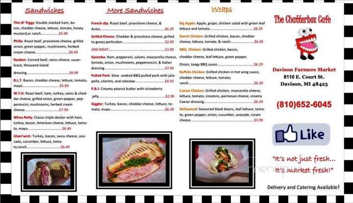 Chatterbox Cafe - Davison, MI menu_pic